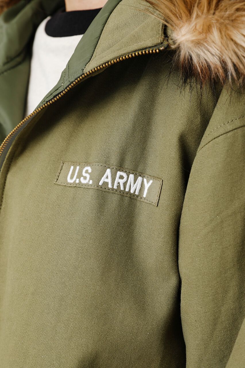 RODEO CROWNS「（WEB限定）フードフェイクファーパディングブルゾン」|ブルゾン・スタジャン|