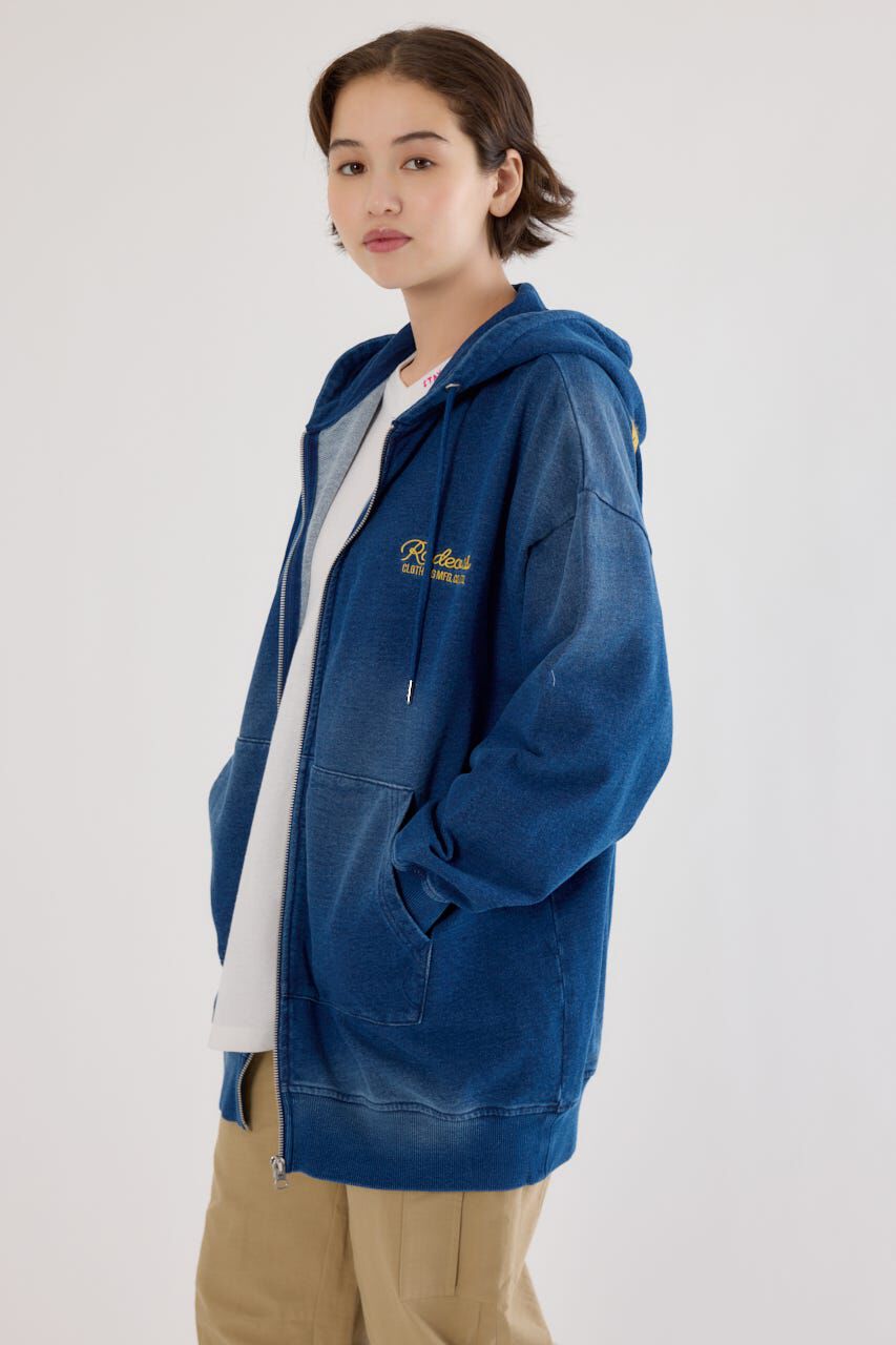 RODEO CROWNS「インディゴ裏毛ビッグジップパーカー」|パーカー|