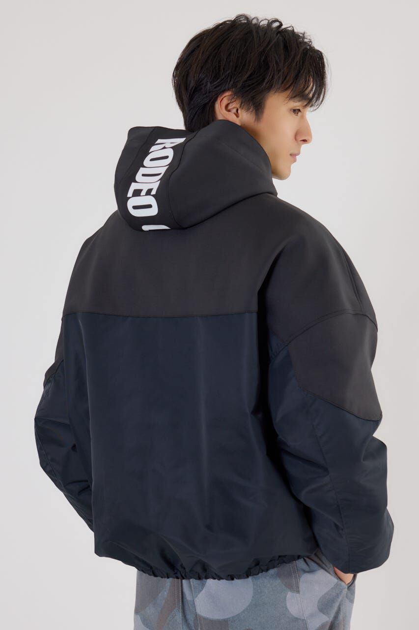 RODEO CROWNS「バイカラーフーデッドブルゾン」|ブルゾン・スタジャン|