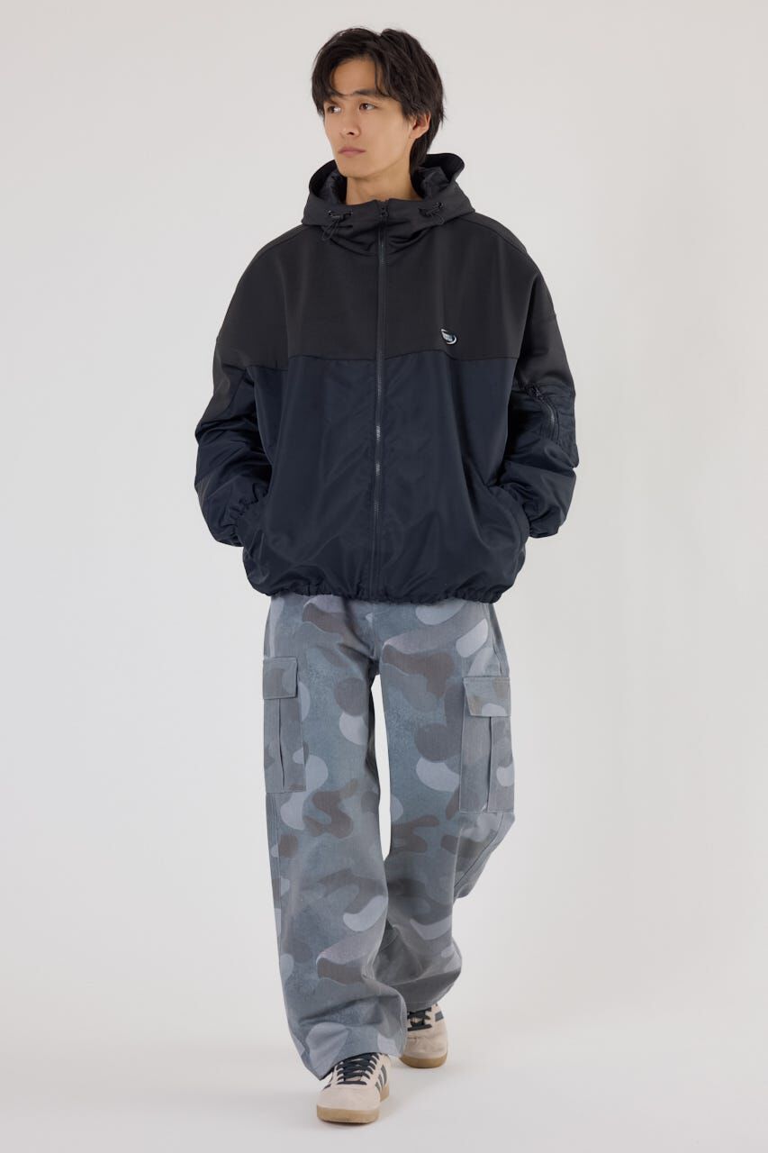 RODEO CROWNS「バイカラーフーデッドブルゾン」|ブルゾン・スタジャン|