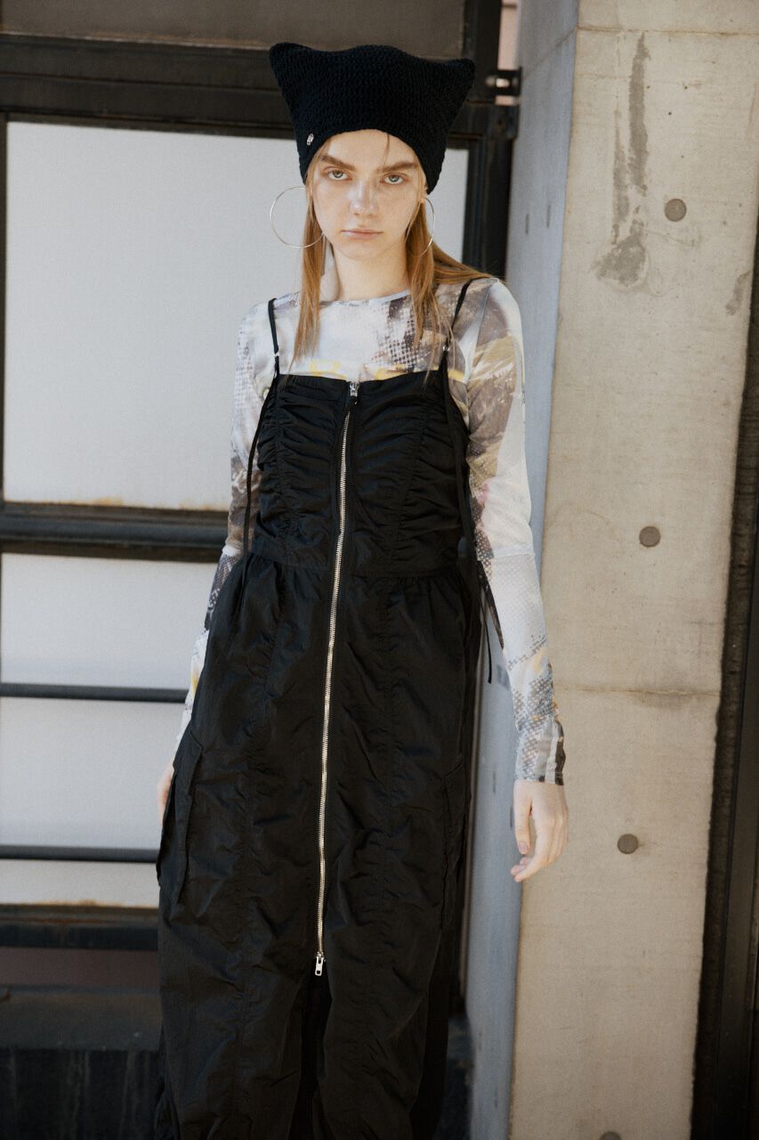 SLY「FRONT ZIP GATHER CAMI ワンピース」|ワンピース|