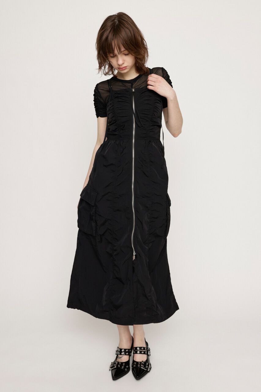 SLY「FRONT ZIP GATHER CAMI ワンピース」|ワンピース|