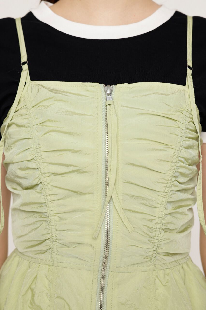 SLY「FRONT ZIP GATHER CAMI ワンピース」|ワンピース|