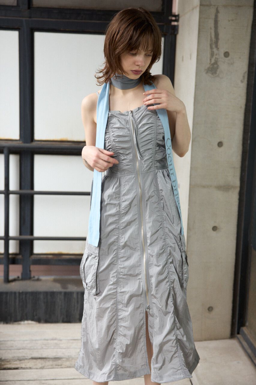 SLY「FRONT ZIP GATHER CAMI ワンピース」|ワンピース|