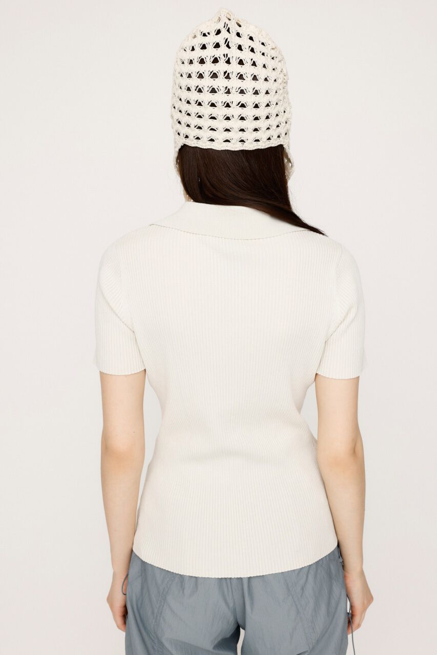 SLY「DUAL COLOR FRONT ZIP KNIT トップス」|ニット・セーター|