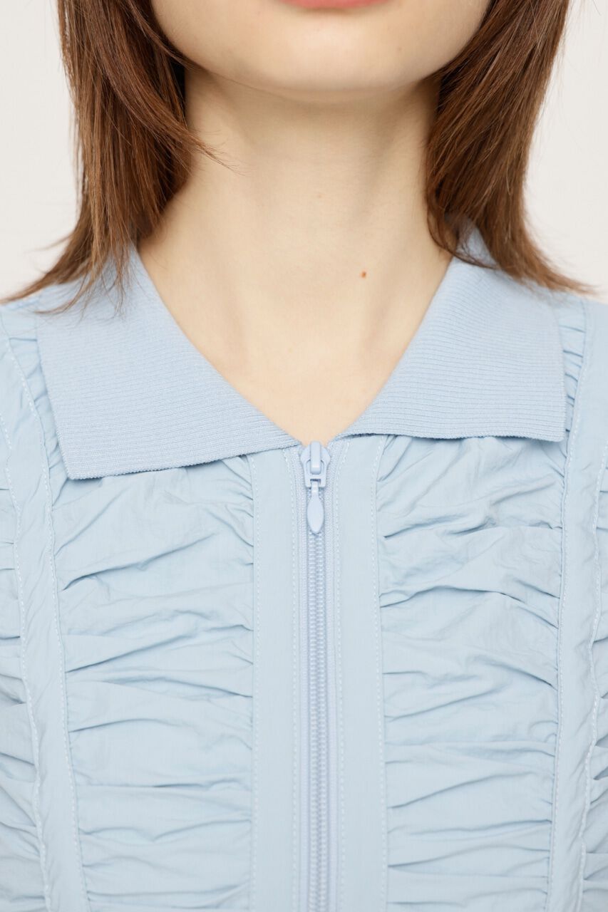 SLY「FRONT GATHER ZIP トップス」|Tシャツ・カットソー|