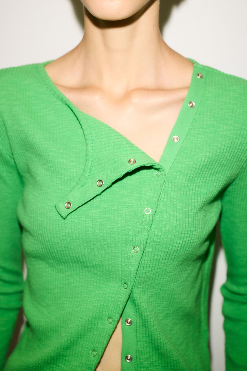 SLY「SLANT BUTTON L／S トップス」|Tシャツ・カットソー|