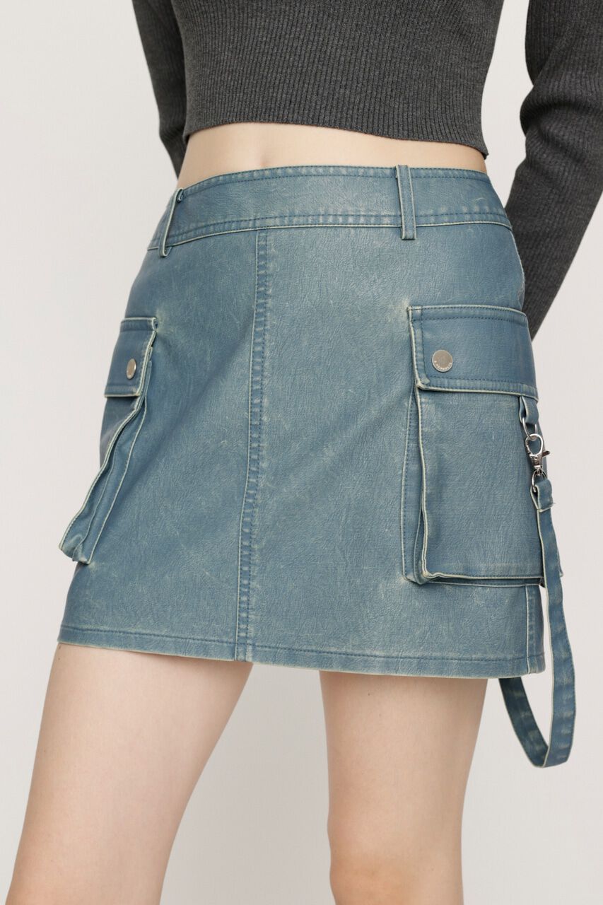 SLY「3D PK F／LEATHER MINI スカート」|スカート|BLU
