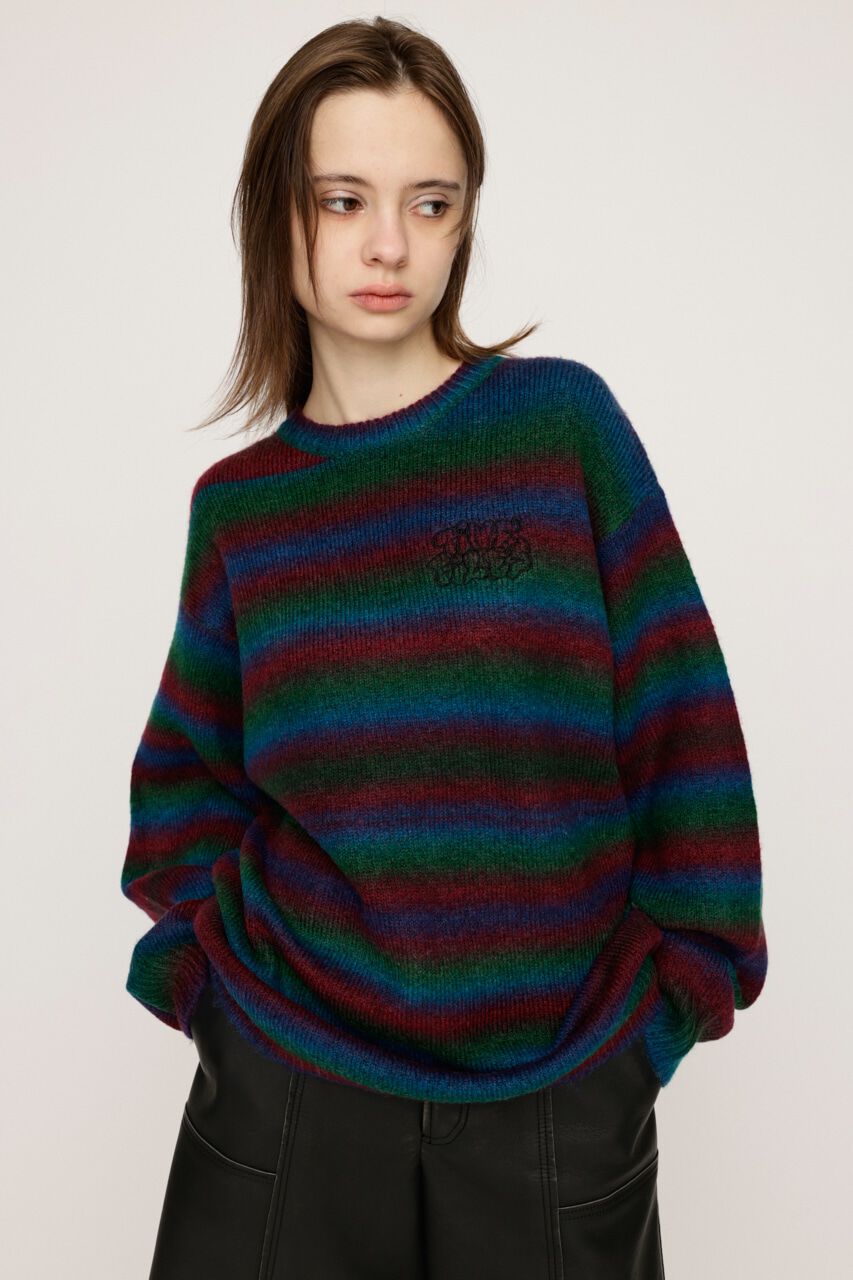 SLY「FRONT LOGO LOOSE トップス」|ニット・セーター|M/PNK7