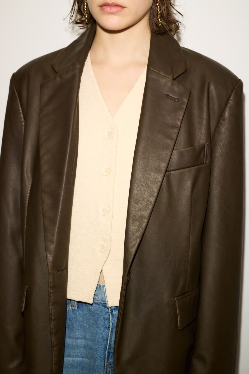 SLY「F／LEATHER BOXY ジャケット」|その他|