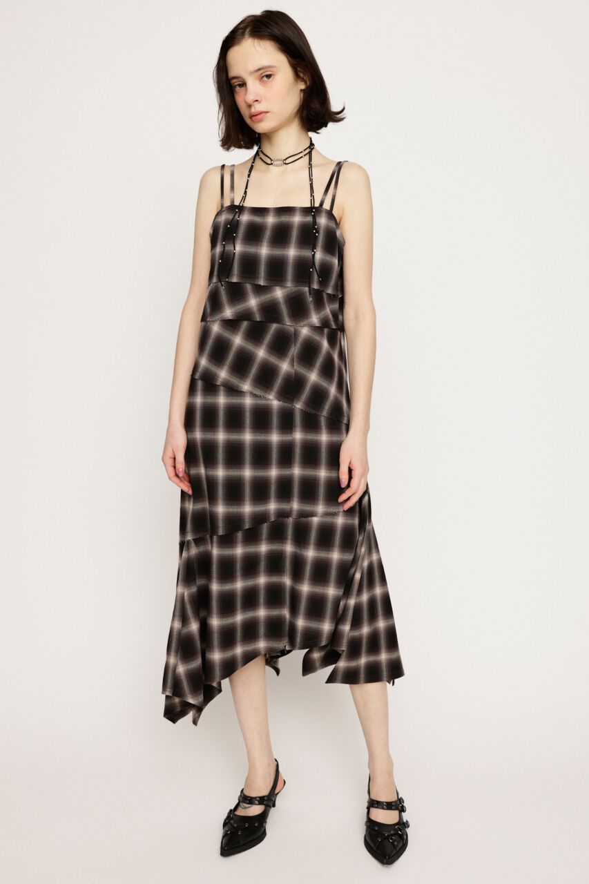 SLY「ASYMMETRY HEM CHECK ワンピース」|ワンピース|