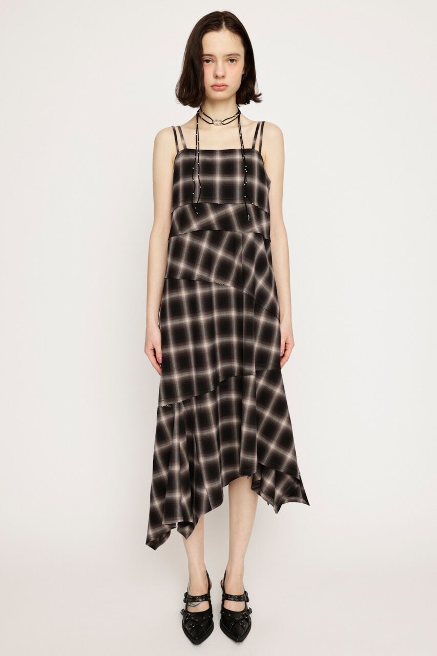 SLY「ASYMMETRY HEM CHECK ワンピース」|ワンピース|