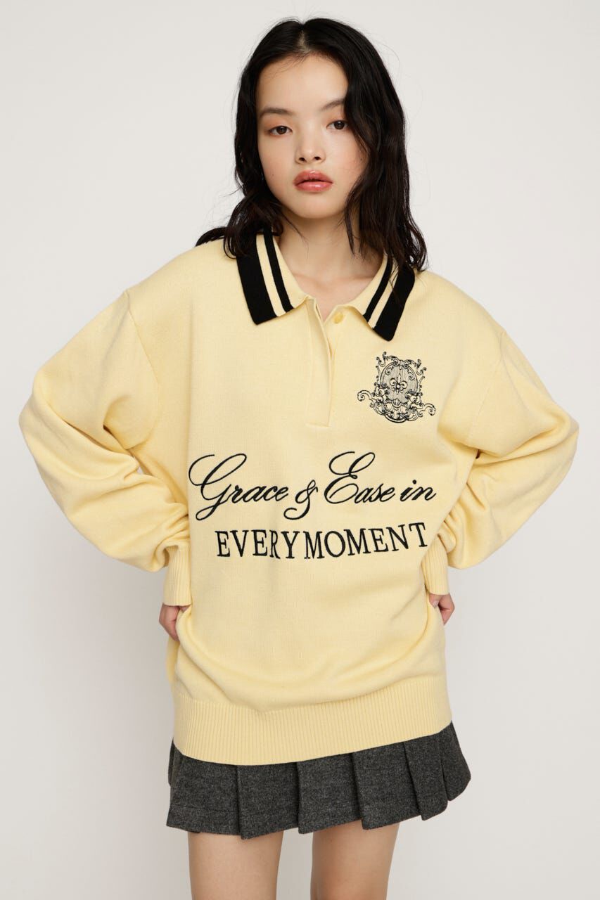 SLY「OVER SIZE JQ トップス」|ニット・セーター|L/YEL1