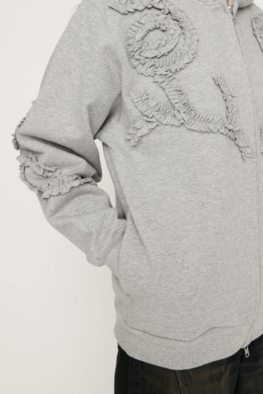 SLY「FRILL ZIP UP HOODIE」|パーカー|