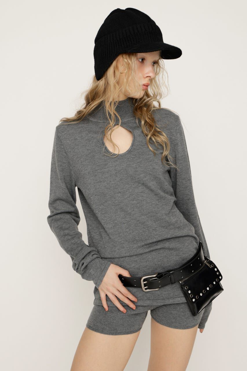 SLY「H／N KNIT チュニック」|ニット・セーター|T.GRY