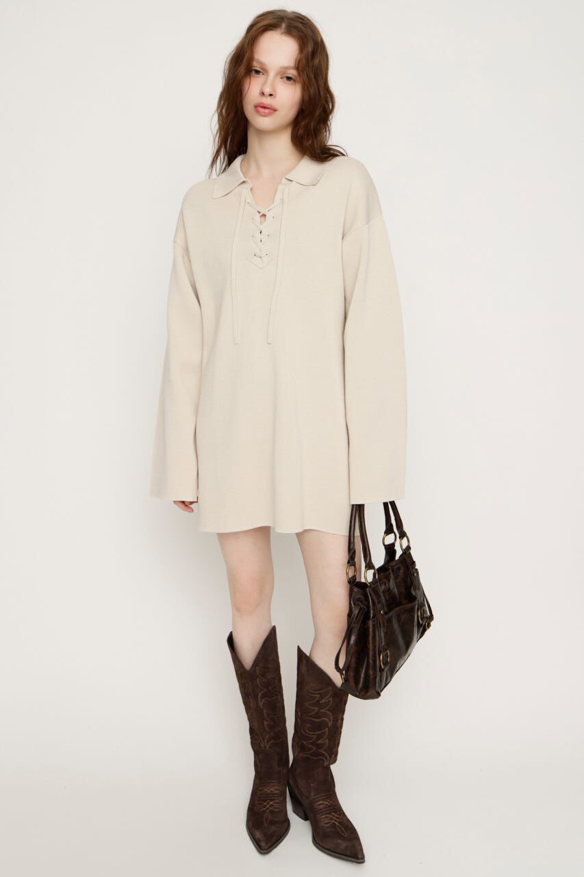 SLY「SKIPPER LACE UP ショートワンピース」|ワンピース|