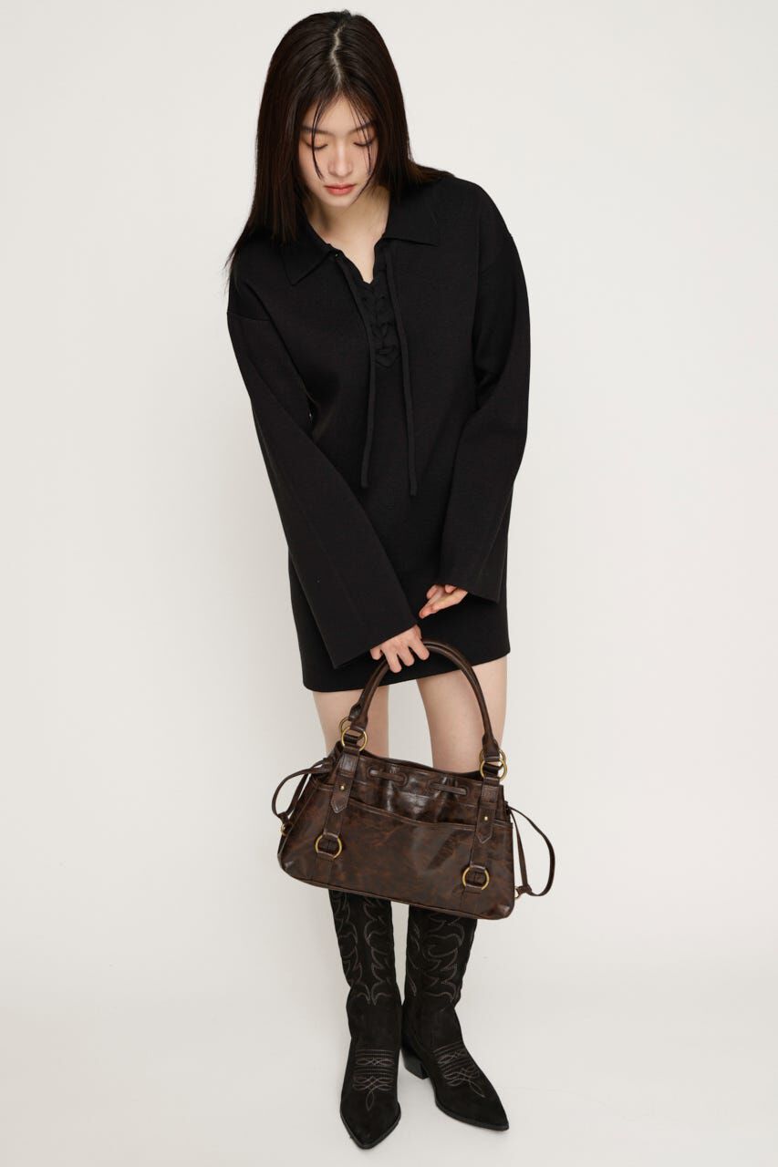 SLY「SKIPPER LACE UP ショートワンピース」|ワンピース|