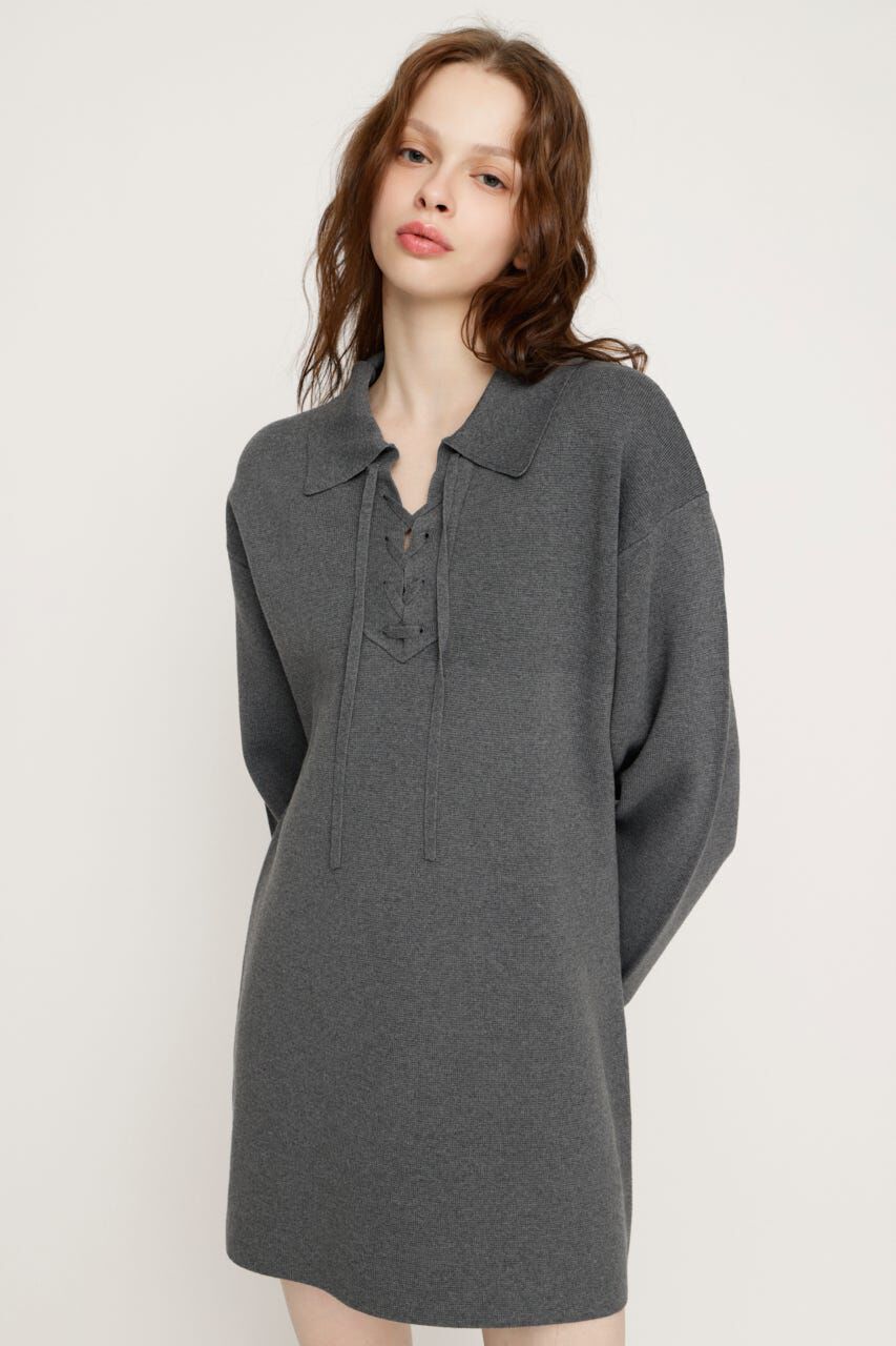 SLY「SKIPPER LACE UP ショートワンピース」|ワンピース|T.GRY