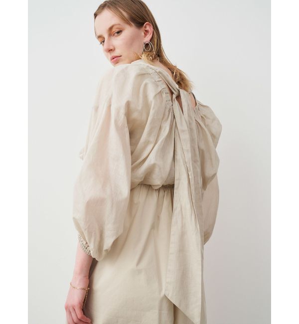 ELENDEEK「SHEER BL SET OP」|ワンピース|ベージュ