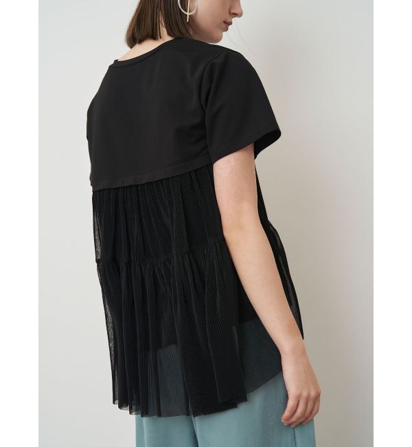 ELENDEEK「BACK PLEATS TULLE CS」|Tシャツ・カットソー|