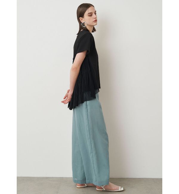 ELENDEEK「BACK PLEATS TULLE CS」|Tシャツ・カットソー|
