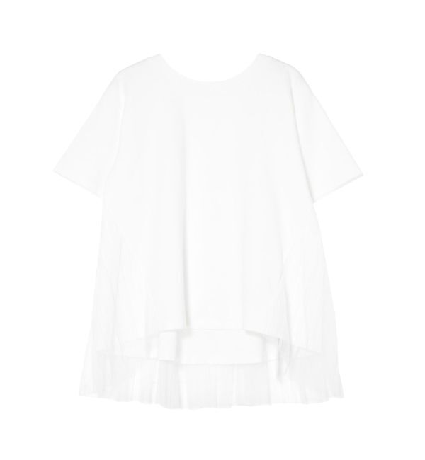 ELENDEEK「BACK PLEATS TULLE CS」|Tシャツ・カットソー|