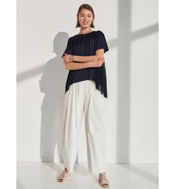 ELENDEEK「BACK PLEATS TULLE CS」|Tシャツ・カットソー|