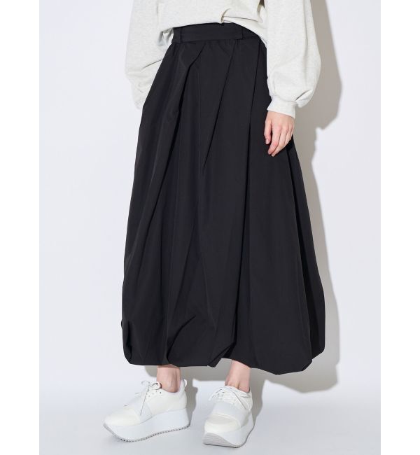 ELENDEEK「TWIST TUCK BALLOON SK」|スカート|ブラック