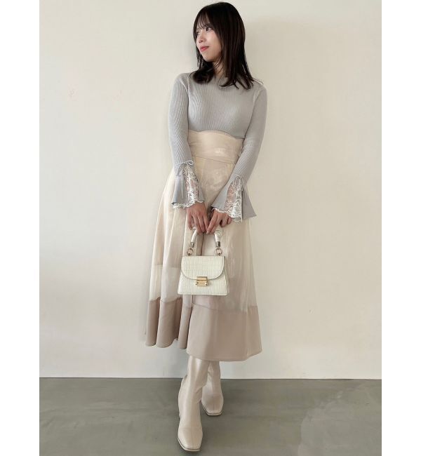 dazzlin「シアーグロッシーレースアップスカート」|スカート|