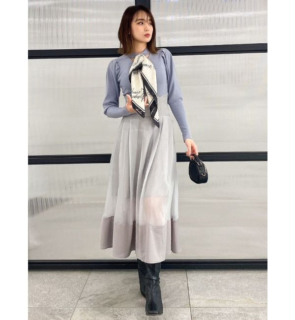 dazzlin「シアーグロッシーレースアップスカート」|スカート|