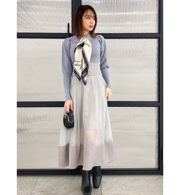 dazzlin「シアーグロッシーレースアップスカート」|スカート|