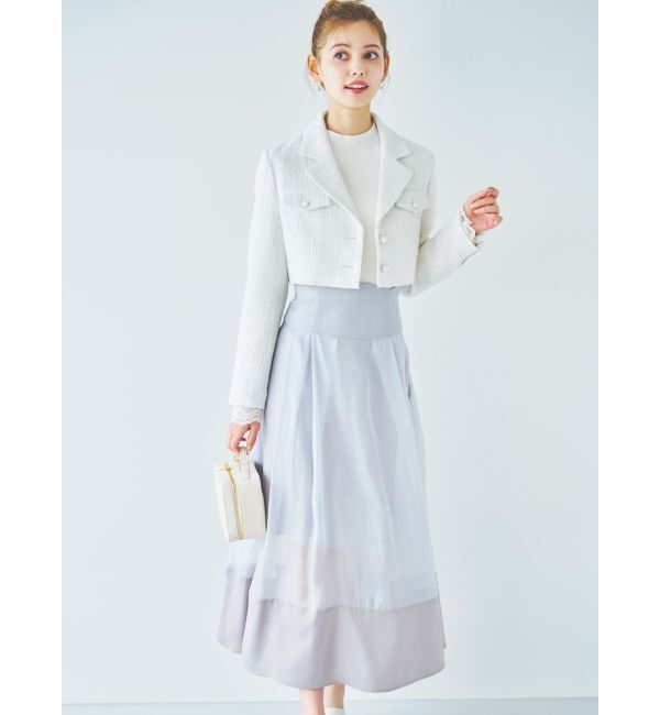 dazzlin「シアーグロッシーレースアップスカート」|スカート|