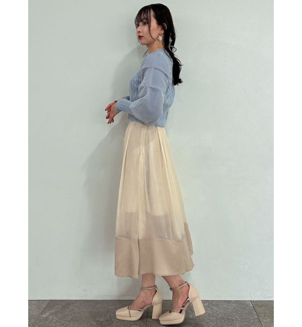 dazzlin「シアーグロッシーレースアップスカート」|スカート|