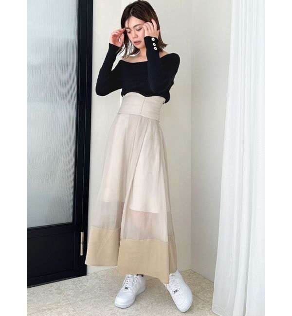 dazzlin「シアーグロッシーレースアップスカート」|スカート|