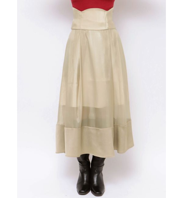 dazzlin「シアーグロッシーレースアップスカート」|スカート|