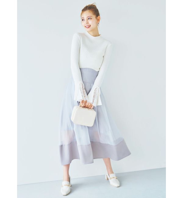 dazzlin「シアーグロッシーレースアップスカート」|スカート|