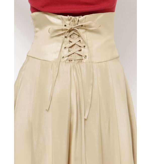 dazzlin「シアーグロッシーレースアップスカート」|スカート|