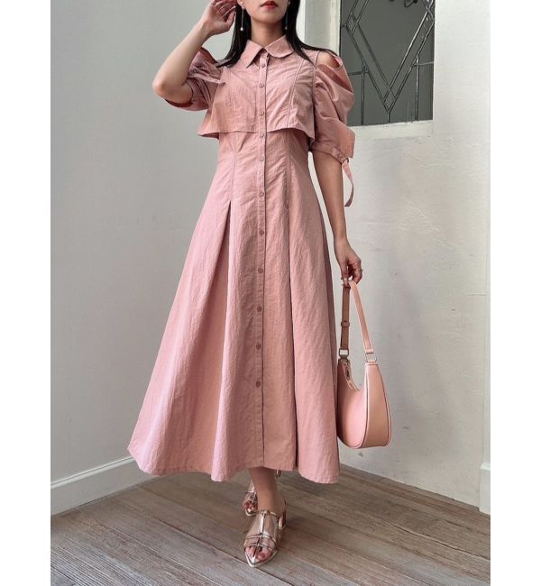 dazzlin「カットアウトシャツワンピース」|ワンピース|