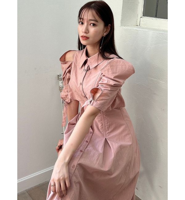 dazzlin「カットアウトシャツワンピース」|ワンピース|