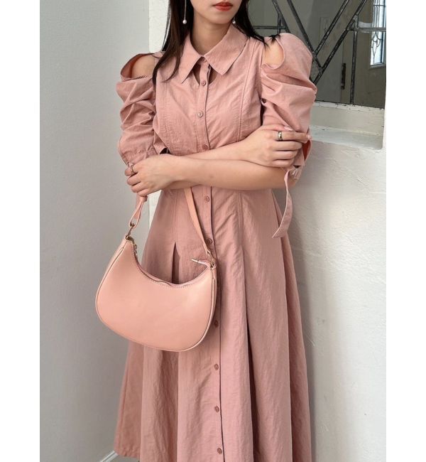 dazzlin「カットアウトシャツワンピース」|ワンピース|