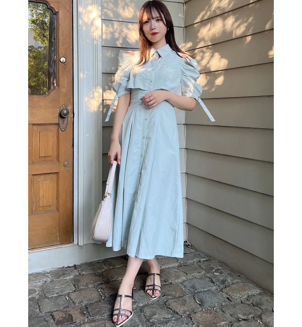 dazzlin「カットアウトシャツワンピース」|ワンピース|