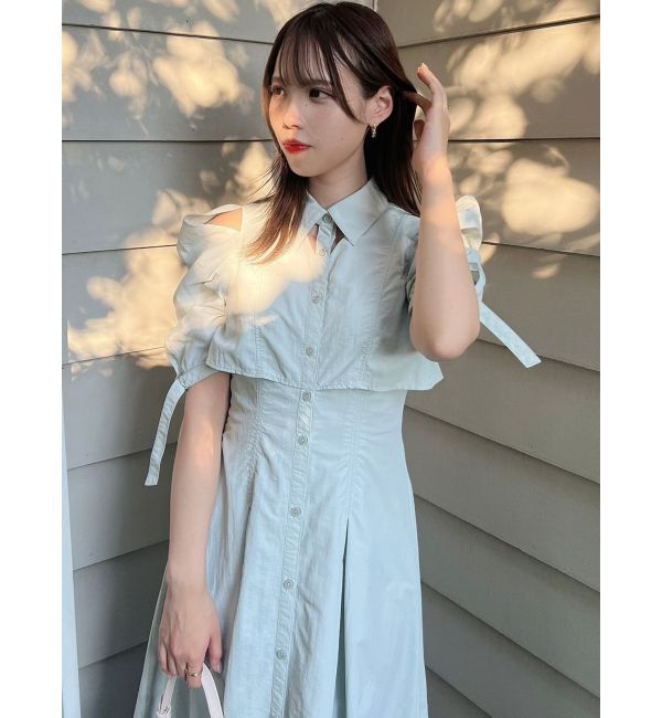 dazzlin「カットアウトシャツワンピース」|ワンピース|