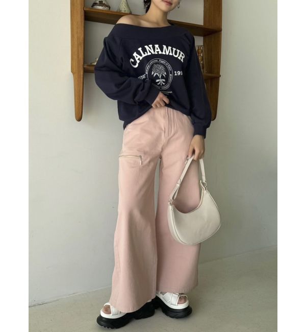 dazzlin「【CALNAMURコラボ】カルミアプリント オフショルダー プルオーバー」|スウェット・ジャージ|