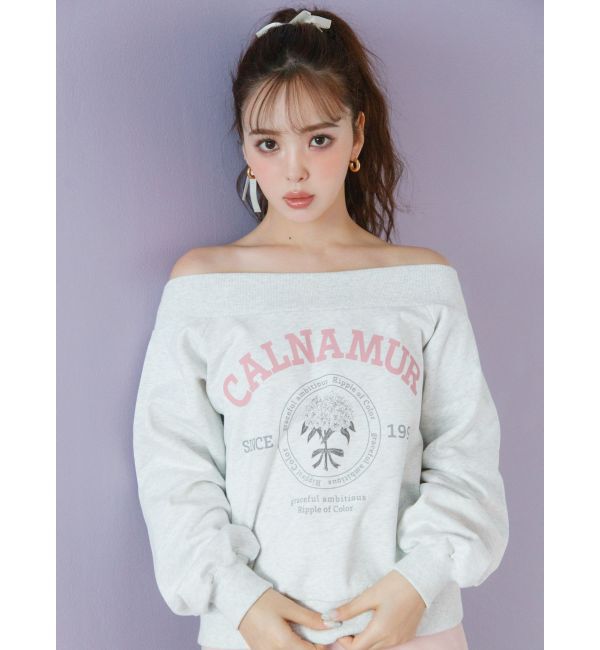 dazzlin「【CALNAMURコラボ】カルミアプリント オフショルダー プルオーバー」|スウェット・ジャージ|