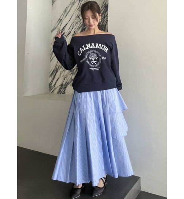 dazzlin「【CALNAMURコラボ】カルミアプリント オフショルダー プルオーバー」|スウェット・ジャージ|