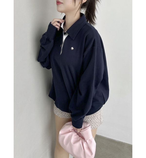 dazzlin「【POLO BCS コラボ】ポロカラーオーバーサイズスウェット」|スウェット・ジャージ|