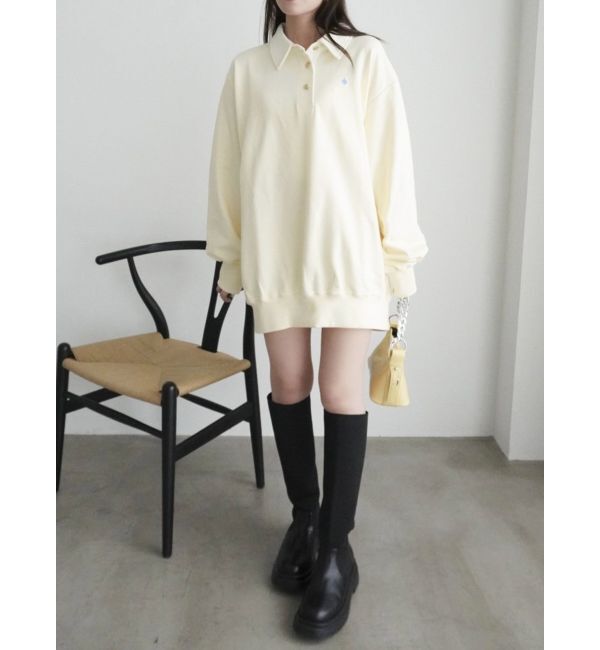 dazzlin「【POLO BCS コラボ】ポロカラーオーバーサイズスウェット」|スウェット・ジャージ|