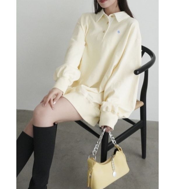 dazzlin「【POLO BCS コラボ】ポロカラーオーバーサイズスウェット」|スウェット・ジャージ|イエロー