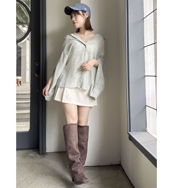 dazzlin「シアーツイードオーバーシャツ」|シャツ・ブラウス|