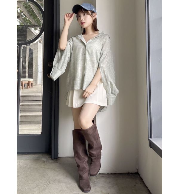 dazzlin「シアーツイードオーバーシャツ」|シャツ・ブラウス|